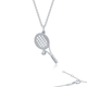 Tennis Racket Pendant Necklace