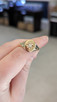 .09cttw Diamond Star Signet Ring- 14KY