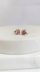 Morganite and Diamond Earrings- 14KR