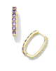 Chandler Hoop Earrings in Green Lilac Mix- Gold Tone