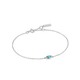 Silver Turquoise Wave Bracelet (B044-02H)