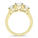 3.00cttw Lab Grown Three Stone Round Engagement Ring- 14KY