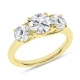 3.00cttw Lab Grown Three Stone Round Engagement Ring- 14KY