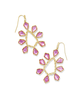 Camry Open Frame Earrings in Azalea Illusion- Gold Tone