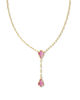 Camry Y Necklace in Azalea Illusion- Gold Tone