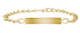  Chain Style Bracelet with Engravable Plate-14K Gold Filled