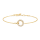 Gold Interlinked Circle Pave Bracelet (B056-01G)