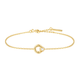 Gold Hoop Freshwater Pearl Bracelet (B058-03G)