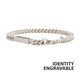 Steel Engravable ID Block with Franco Chain Bracelet
