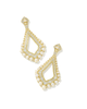 Krista Statement Earring in White Mix- Gold Tone