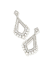 Krista Statement Earring in White Mix- Rhodium Tone
