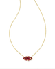 Lindy Rae Elisa Pendant Necklace in Red Crystal- Gold Tone