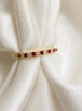 .10cttw Alternating Ruby and Diamond Prong Set Band- 10KY