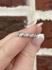 .37cttw Milgrain Diamond Stackable Band- 14KW