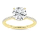 3.28cttw Lab Grown Round Engagement Ring- 14KY