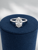 2.09cttw Lab Grown Oval Solitaire Engagement Ring- 14KW