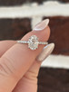 1.70cttw Lab Grown Oval Brilliant Engagement Ring with Hidden Halo- 14KW