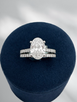 2.52cttw Lab Grown Oval Brilliant Wedding Set- 14KW