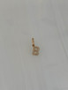Petite Diamond "B" Initial Pendant- 14KY
