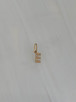 Petite Diamond "E" Initial Pendant- 14KY