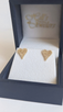 .35cttw Diamond Heart Stud Earrings- 14KY