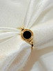 Black Onyx and Diamond Reversible Flip Ring - 10KY