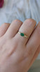 .09cttw Emerald and Diamond Ring- 14KY