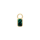 Gold-Faceted Green Earring Charm
