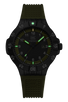 GW-15-4-22 Black Steel Case/Green Silicone Strap Watch