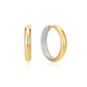 Silver and Gold Two Tone Hoop Earrings