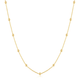 Gold Tone Bobble Long Chain Necklace