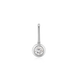 Silver Bezel Set Round Necklace/Bracelet Charm(NC060-02H)