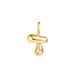 Gold Tone Bubble Letter "T" Necklace/Bracelet Charm (NC060-35G)