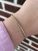.48cttw Eleven Stone Diamond Flex Beaded Bangle Bracelet- 14KY