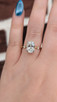 2.23cttw Lab Grown Oval with Spaced Diamond Band Engagement Ring- 14KY