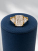 2.73cttw Lab Grown Three Stone Radiant Engagement Ring- 14KY