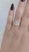 2.06cttw Lab Grown Three Stone Oval Ring- 14KY