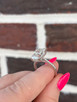 5.33cttw Lab Grown Radiant Cut Engagement Ring- 14KW