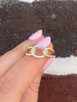 .13cttw Textured Link and Diamond Ring- 10KY