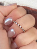 .10cttw Alternating Garnet and Diamond Prong Set Band- 10KY