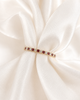 .10cttw Alternating Garnet and Diamond Prong Set Band- 10KY