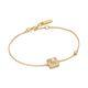 Gold Tone Shell Pearl Bracelet (B054-02G)