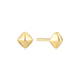 Gold Tone Pyramid Glam Stud Earrings (E067-02G)