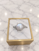 .25cttw Pearl Twist Band Ring- 14KW