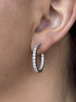 2.00cttw Lab Grown Inside Out Diamond Hoop Earrings- 14KW