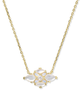 Abbie Crystal Pendant Necklace in Neutral Mix- Gold Tone