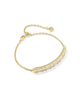 Jamie Delicate Chain Bracelet in White CZ- Gold Tone