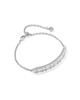 Jamie Delicate Chain Bracelet in White CZ- Silver Tone