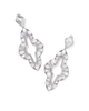 Abbie Crystal Statement Earrings in Neutral Mix- Silver Tone