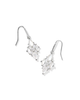 Abbie Crystal Drop Earrings in Neutral Mix- Silver Tone